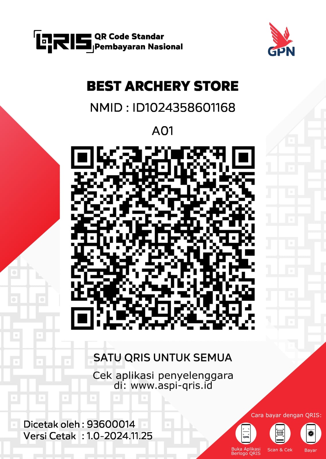 QRIS BestArchery Store